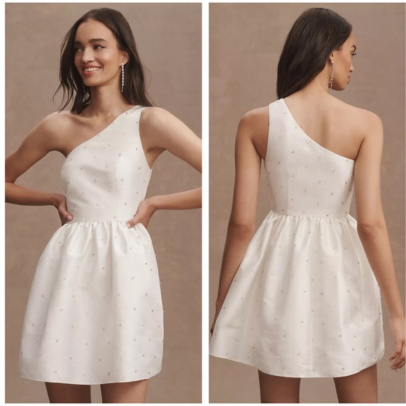 SACHIN + BABI Anthropologie Elliana One Shoulder Mini Dress NEW Size 6 - Picture 1 of 16